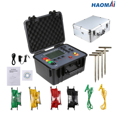 Thiết bị kiểm tra điện trở đất 30 Kiloohm siêu di động với màn hình LCD